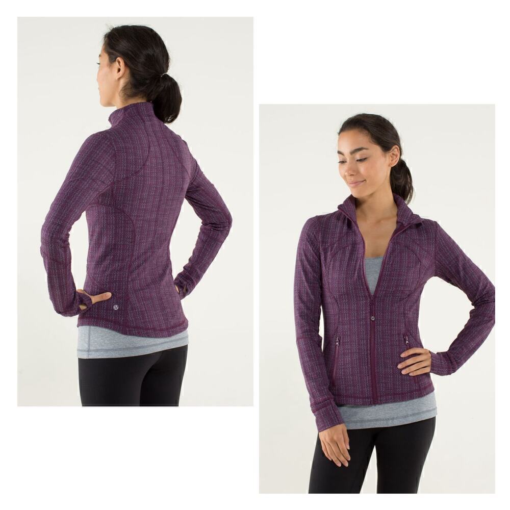 Lululemon Forme Jacket *Cuffins Ziggy Wee September Plum Women’s Size 4 #W4B80S